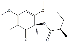 (R)-2-Methylbutyric acid (R)-1,3-dimethyl-2-oxo-4,6-dimethoxy-3,5-cyclohexadienyl ester Structure