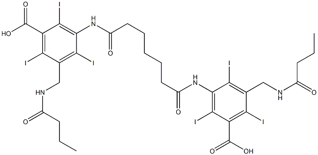 3,3'-(Pimeloyldiimino)bis[5-(butyrylaminomethyl)-2,4,6-triiodobenzoic acid]|