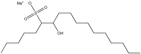 7-Hydroxyheptadecane-6-sulfonic acid sodium salt Structure
