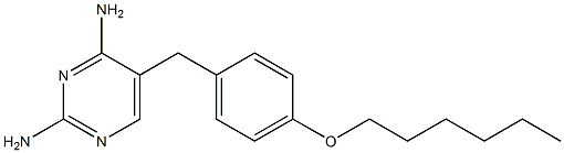 2,4-Diamino-5-[4-hexyloxybenzyl]pyrimidine Struktur