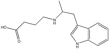 3-[2-[(3-Carboxypropyl)amino]propyl]-1H-indole,,结构式