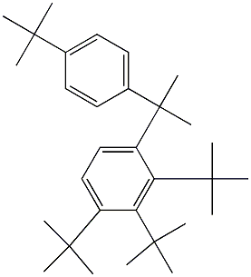 2-(2,3,4-Tri-tert-butylphenyl)-2-(4-tert-butylphenyl)propane Structure
