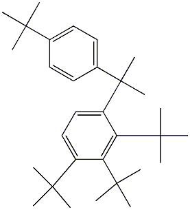 2-(2,3,4-Tri-tert-butylphenyl)-2-(4-tert-butylphenyl)propane,,结构式