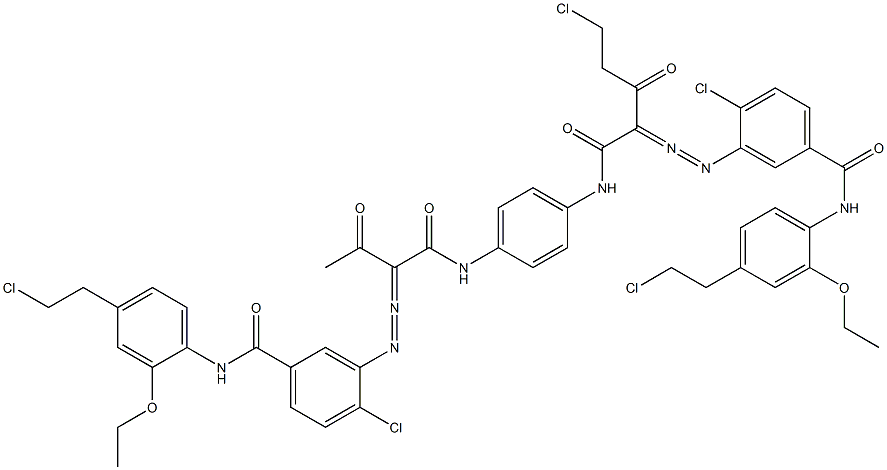 3,3'-[2-(Chloromethyl)-1,4-phenylenebis[iminocarbonyl(acetylmethylene)azo]]bis[N-[4-(2-chloroethyl)-2-ethoxyphenyl]-4-chlorobenzamide]