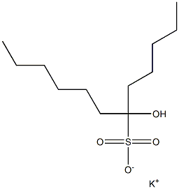 6-Hydroxydodecane-6-sulfonic acid potassium salt Structure