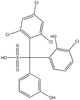 (3-Chloro-2-hydroxyphenyl)(2,4,6-trichlorophenyl)(3-hydroxyphenyl)methanesulfonic acid