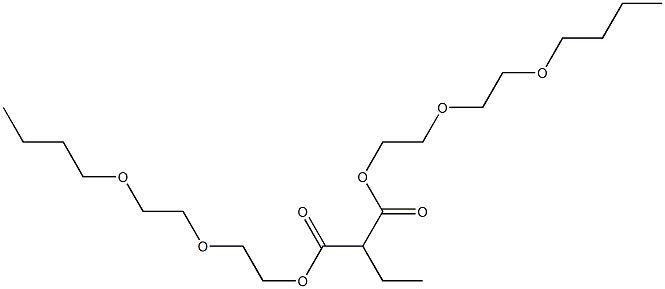 Ethylmalonic acid bis[2-(2-butoxyethoxy)ethyl] ester Structure