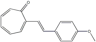 2-[2-(4-メトキシフェニル)エテニル]シクロヘプタ-2,4,6-トリエン-1-オン 化学構造式