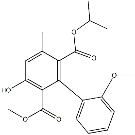 3-Hydroxy-5-methyl-2'-methoxy-1,1'-biphenyl-2,6-dicarboxylic acid 2-methyl 6-isopropyl ester