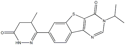 4,5-Dihydro-5-methyl-6-[(3,4-dihydro-3-isopropyl-4-oxo[1]benzothieno[3,2-d]pyrimidin)-7-yl]pyridazin-3(2H)-one Structure