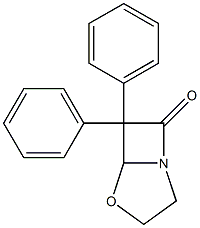6,6-Diphenyl-4-oxa-1-azabicyclo[3.2.0]heptan-7-one Struktur