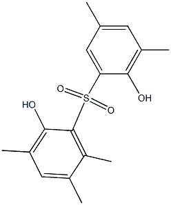 2,2'-Dihydroxy-3,3',5,5',6-pentamethyl[sulfonylbisbenzene] Struktur
