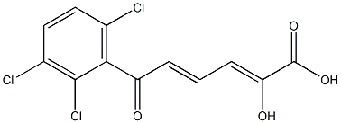 (2Z,4E)-2-Hydroxy-6-(2,3,6-trichlorophenyl)-6-oxo-2,4-hexadienoic acid Structure