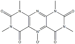1,3,7,9-テトラメチル-1,2,3,4,6,7,8,9-オクタヒドロ-2,4,6,8-テトラオキソピリミド[5,4-g]プテリジン5-オキシド 化学構造式