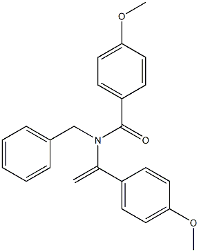N-ベンジル-N-[1-(4-メトキシフェニル)エテニル]-4-メトキシベンズアミド 化学構造式