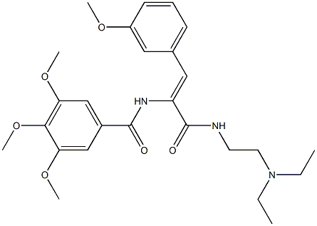N-[2-(Diethylamino)ethyl]-3-(3-methoxyphenyl)-2-(3,4,5-trimethoxybenzoylamino)propenamide Struktur