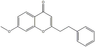 7-メトキシ-2-フェネチル-4H-1-ベンゾピラン-4-オン 化学構造式