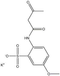 2-(アセトアセチルアミノ)-5-メトキシベンゼンスルホン酸カリウム 化学構造式