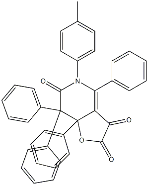 7,7a-Dihydro-5-(4-methylphenyl)-4,7,7,7a-tetraphenylfuro[3,2-c]pyridine-2,3,6(5H)-trione Structure