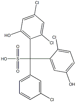 (3-Chlorophenyl)(2-chloro-5-hydroxyphenyl)(2,4-dichloro-6-hydroxyphenyl)methanesulfonic acid