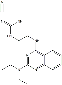 2-Diethylamino-4-[2-(2-cyano-3-methylguanidino)ethylamino]quinazoline,,结构式