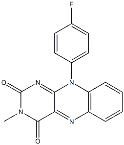 3-Methyl-10-(4-fluorophenyl)pyrimido[4,5-b]quinoxaline-2,4(3H,10H)-dione 结构式