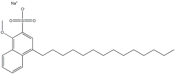 1-Methoxy-4-tetradecyl-2-naphthalenesulfonic acid sodium salt 结构式