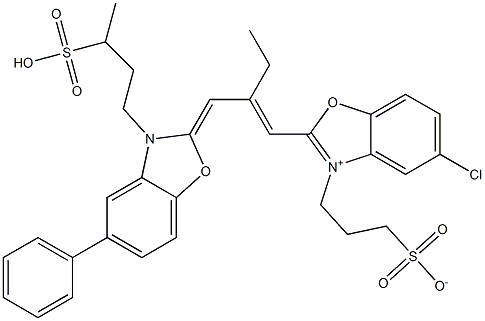 3-[[5-Chloro-2-[2-[[5-phenyl-3-(3-sulfobutyl)benzoxazol-2(3H)-ylidene]methyl]-1-butenyl]benzoxazol-3-ium]-3-yl]propane-1-sulfonate