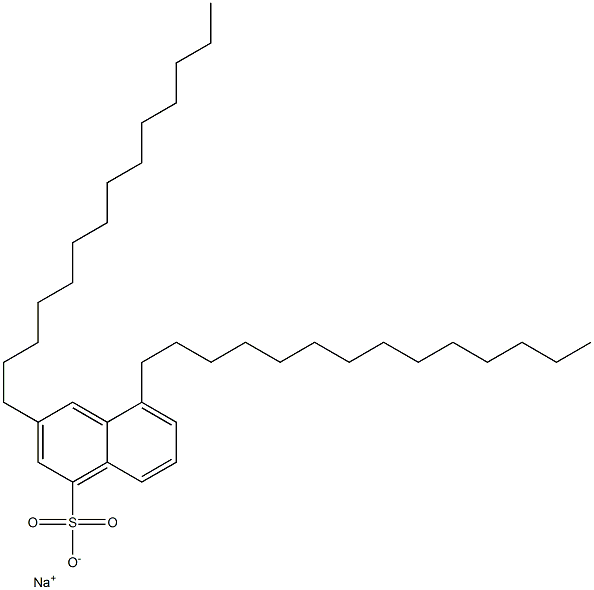 3,5-Ditetradecyl-1-naphthalenesulfonic acid sodium salt Structure