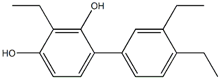 2-Ethyl-4-(3,4-diethylphenyl)benzene-1,3-diol Structure