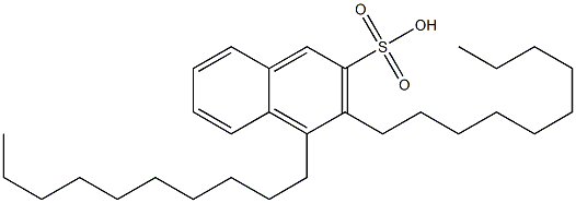 3,4-Didecyl-2-naphthalenesulfonic acid Struktur