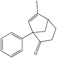 1-フェニル-6-メチルビシクロ[3.2.1]オクタ-6-エン-2-オン 化学構造式