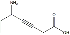 4-Amino-2-hexyne-1-carboxylic acid Struktur