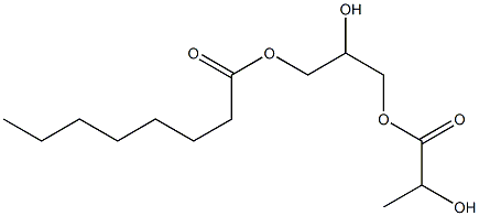 2-Hydroxypropionic acid 2-hydroxy-3-octanoyloxypropyl ester,,结构式