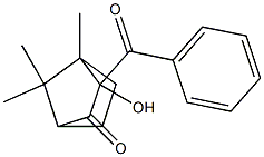 2-ヒドロキシ-2-ベンゾイル-1,7,7-トリメチルビシクロ[2.2.1]ヘプタン-3-オン 化学構造式