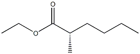 [S,(+)]-2-メチルヘキサン酸エチル 化学構造式