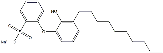 2'-ヒドロキシ-3-デシル[オキシビスベンゼン]-2-スルホン酸ナトリウム 化学構造式