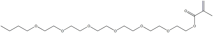 メタクリル酸(3,6,9,12,15,18-ヘキサオキサドコサン-1-イル) 化学構造式