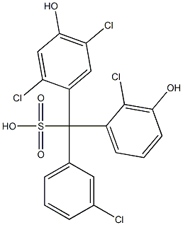 (3-Chlorophenyl)(2-chloro-3-hydroxyphenyl)(2,5-dichloro-4-hydroxyphenyl)methanesulfonic acid