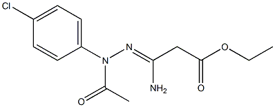 3-Amino-3-[2-(4-chlorophenyl)-2-acetylhydrazono]propanoic acid ethyl ester 结构式