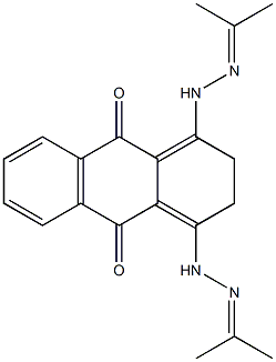 2,3-Dihydro-1,4-bis(2-isopropylidenehydrazino)-9,10-anthraquinone Struktur