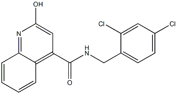 N-(2,4-Dichlorobenzyl)-2-hydroxyquinoline-4-carboxamide 结构式