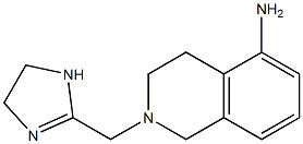 2-[[(1,2,3,4-テトラヒドロ-5-アミノイソキノリン)-2-イル]メチル]-4,5-ジヒドロ-1H-イミダゾール 化学構造式