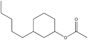 Acetic acid 3-pentylcyclohexyl ester 结构式