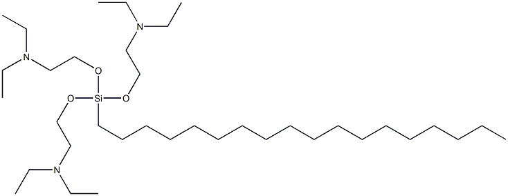 2,2',2''-[(オクタデシルシリリジン)トリスオキシ]トリ[N,N-ジエチルエタンアミン] 化学構造式