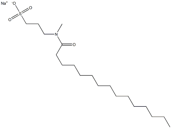 3-(N-Pentadecanoyl-N-methylamino)-1-propanesulfonic acid sodium salt,,结构式