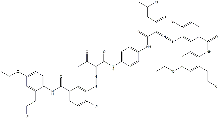 3,3'-[2-(1-Chloroethyl)-1,4-phenylenebis[iminocarbonyl(acetylmethylene)azo]]bis[N-[2-(2-chloroethyl)-4-ethoxyphenyl]-4-chlorobenzamide]