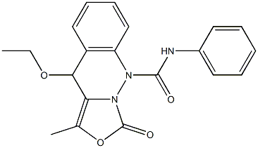 3-Methyl-4-ethoxy-9-phenylcarbamoyl-4,9-dihydro-9,9a-diaza-1H-naphtho[2,3-c]furan-1-one,,结构式
