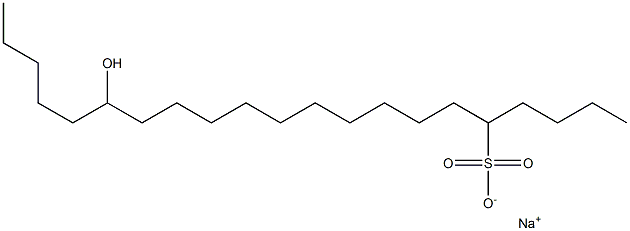 16-ヒドロキシヘニコサン-5-スルホン酸ナトリウム 化学構造式