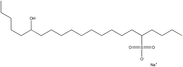 16-Hydroxyhenicosane-5-sulfonic acid sodium salt Structure